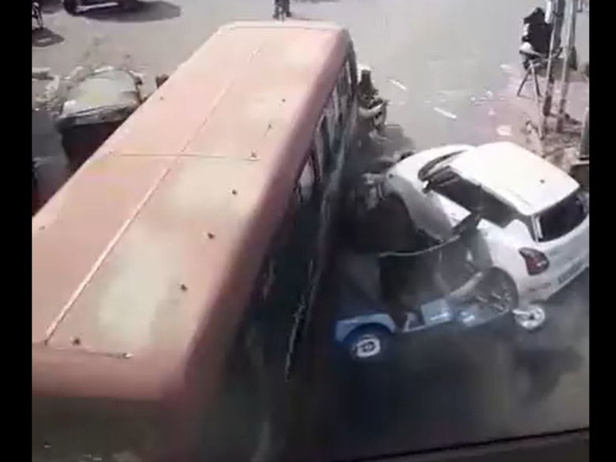 Out of control bus rams into vehicles and people in central Indian state of Madhya Pradesh