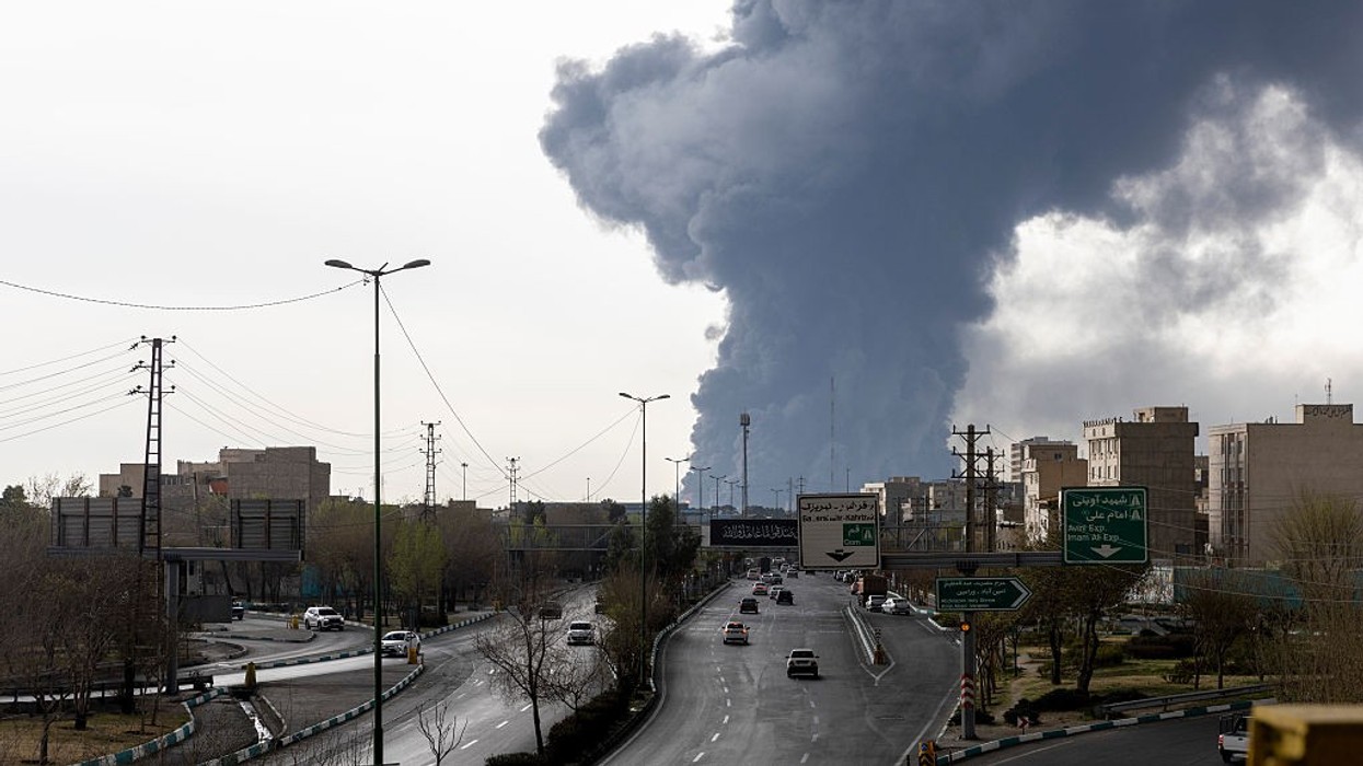 Overnight airstrikes on oil depots on March 8, 2026 in Tehran, Iran