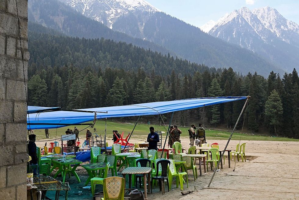 Pahalgam, about 90 kilometres (55 miles) from Srinagar on April 23, 2025