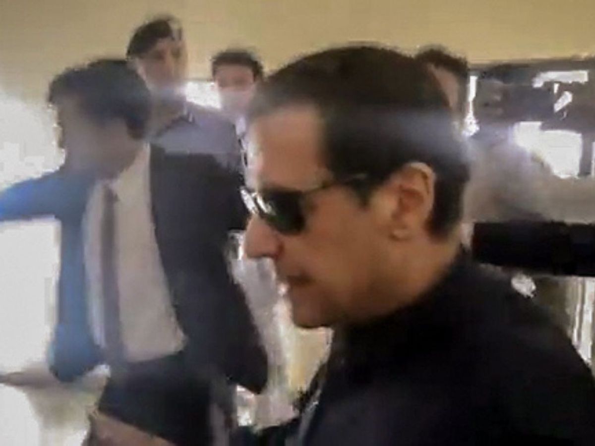 Pakistan's former prime minister Imran Khan at the Supreme Court of Pakistan, in Islamabad