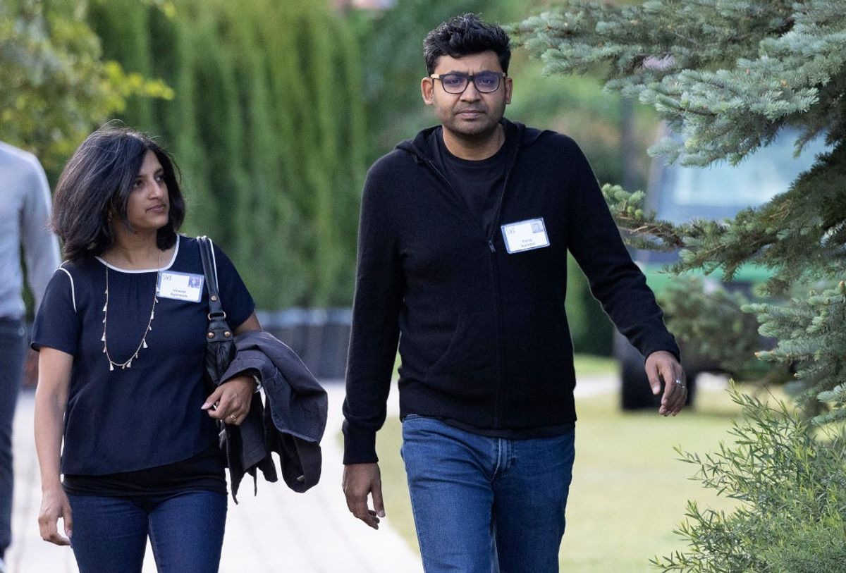 Parag Agarwal with wife Vineeta Agarwal