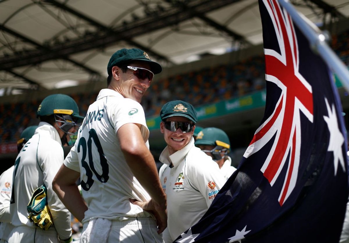 Pat Cummins and Steve Smith and other Australia cricketers