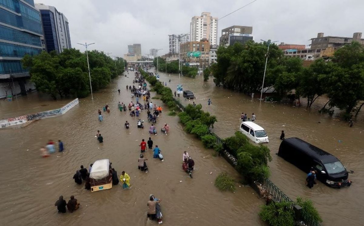 August rains flood Pakistan’s financial capital, shatter records