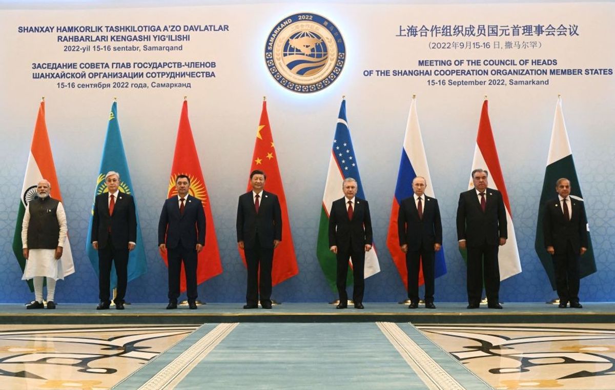 PM Modi and other leaders at SCO summit 2022