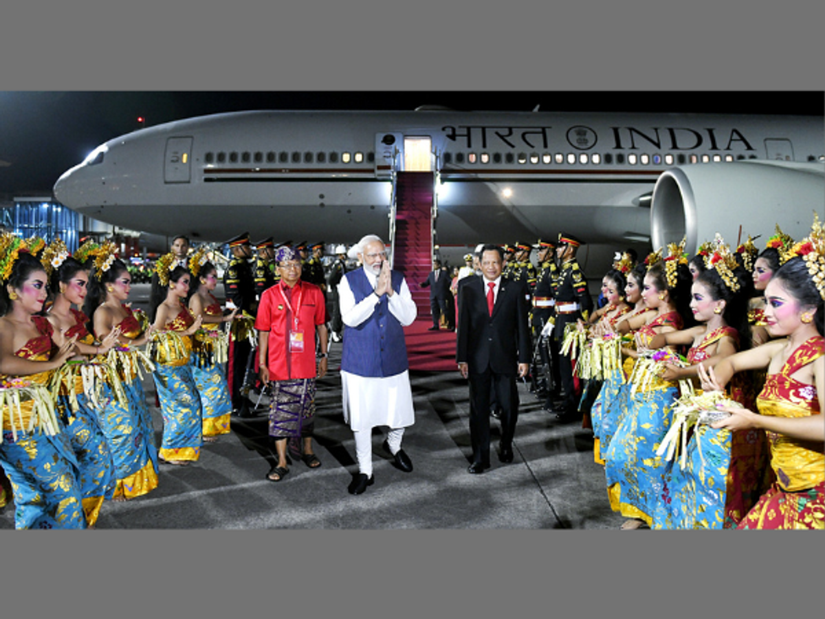 PM Narendra Modi reaches Bali, Indonesia, for G20 Summit
