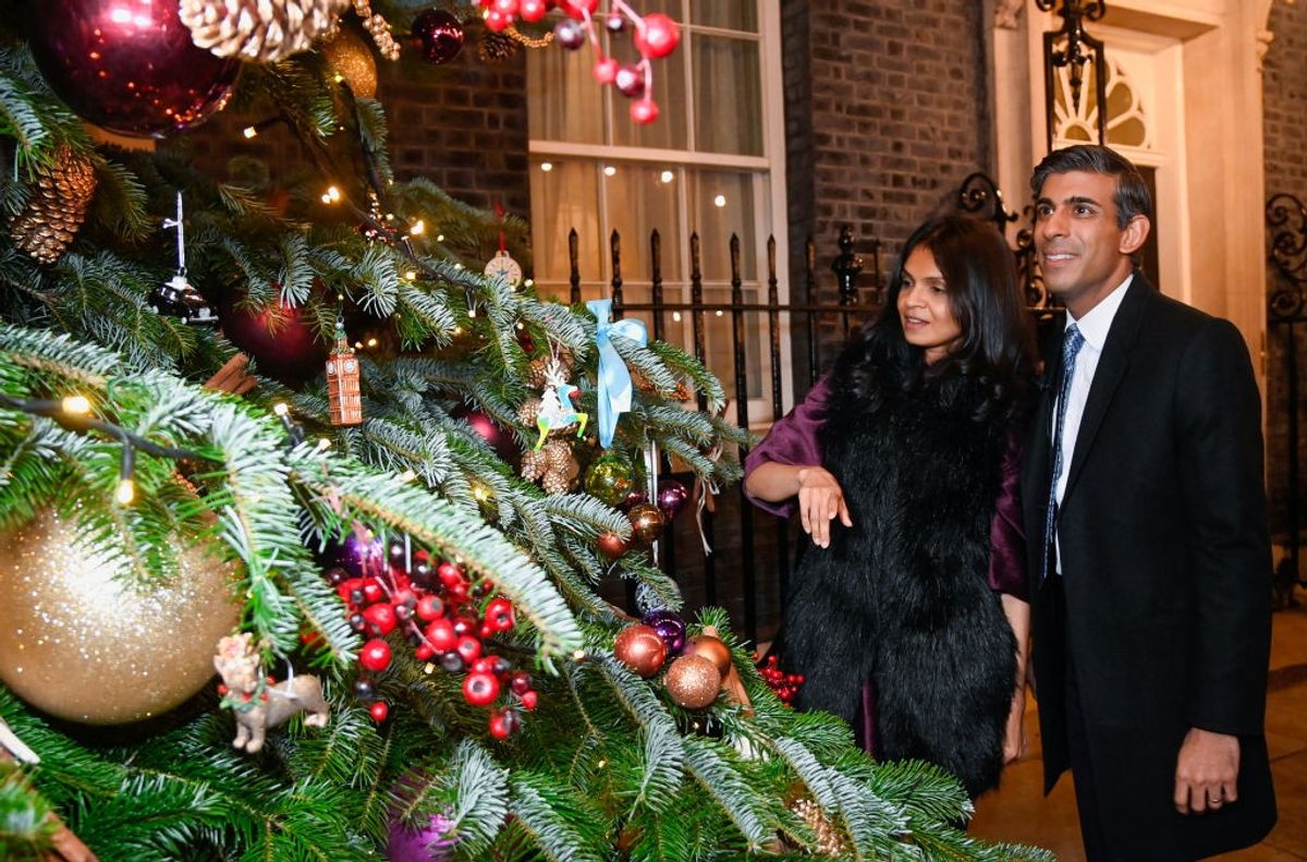 PM Rishi Sunak with his wife Akshata Murty