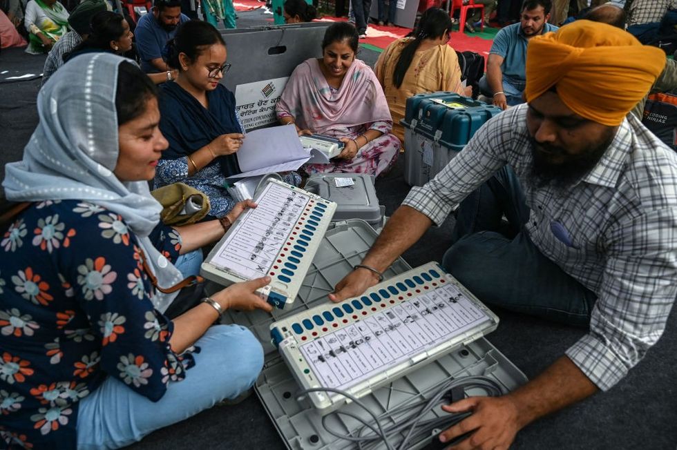 Preparations for the seventh phase of India election 2024