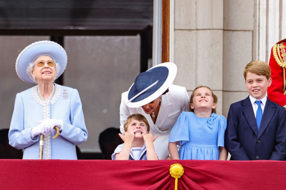 Prince Louis, the Queen and other royal family members
