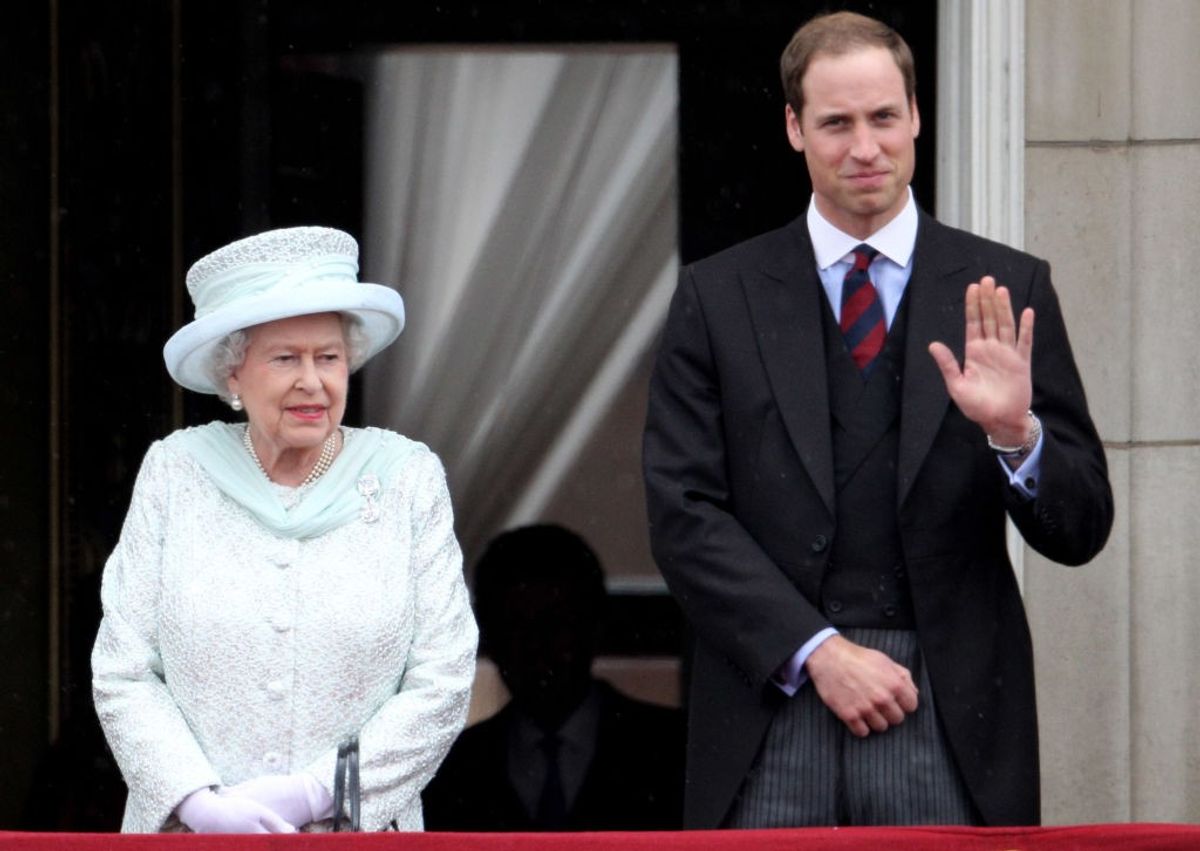 Prince William with late Queen Elizabeth II
