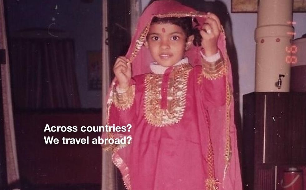 Priyanka Chopra childhood dupatta pic