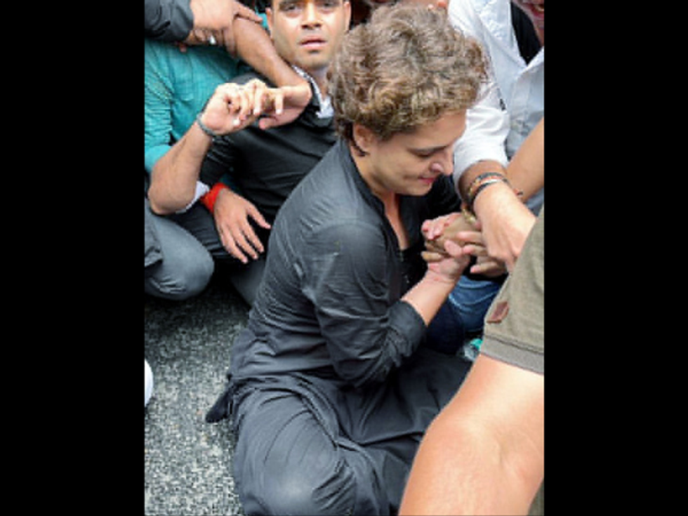 Priyanka Gandhi Vadra at Congress protest