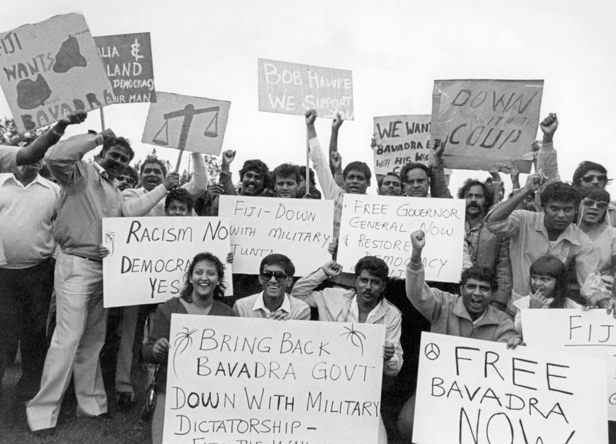 Protest against Fiji coup 1987