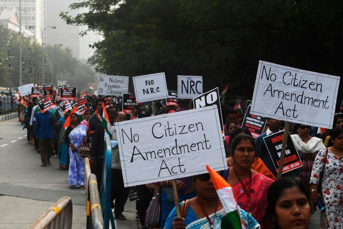 Protest against Indian government's Citizenship Amendment Act in Kolkata