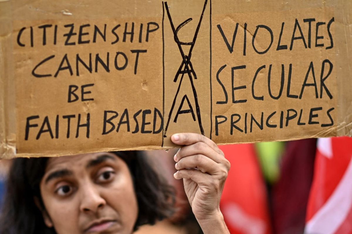Protest in India's Bengaluru against Modi government's CAA