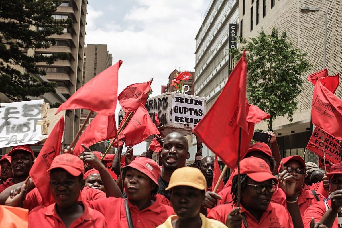 Protest in South Africa against Gupta brothers and Jacob Zuma