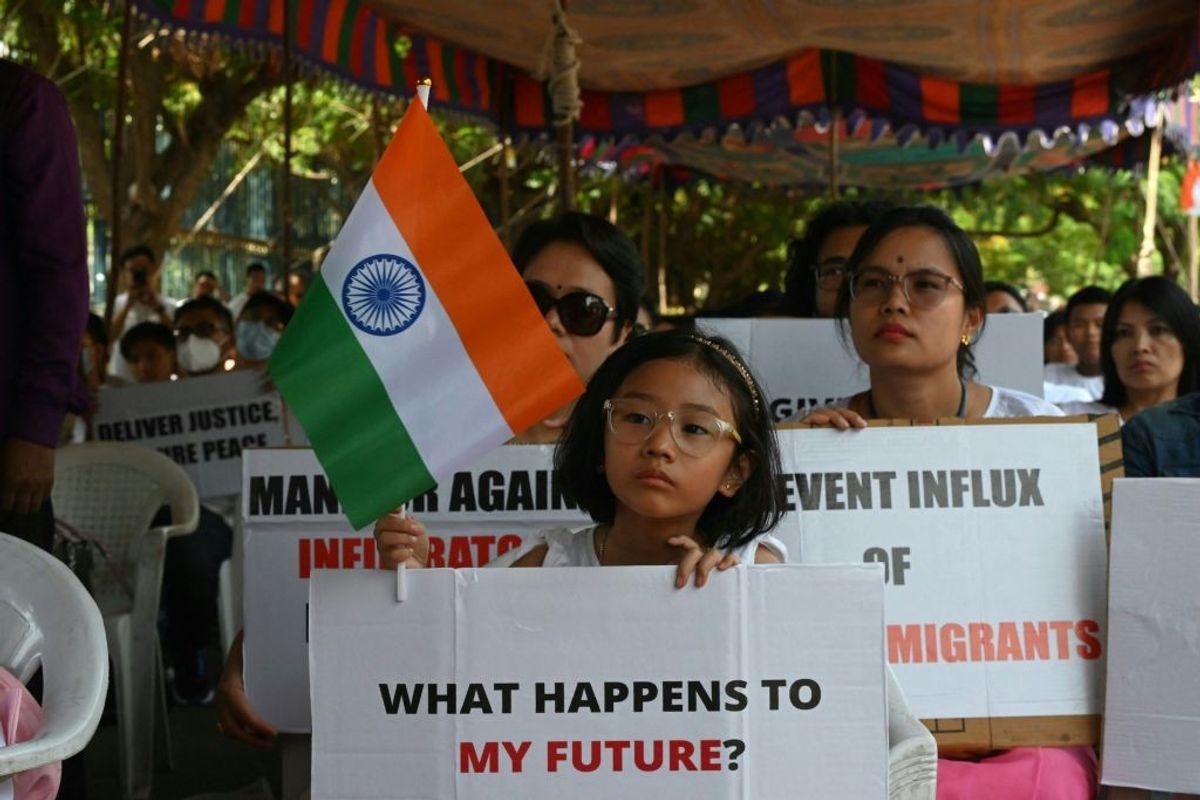 Protest over violence in Manipur