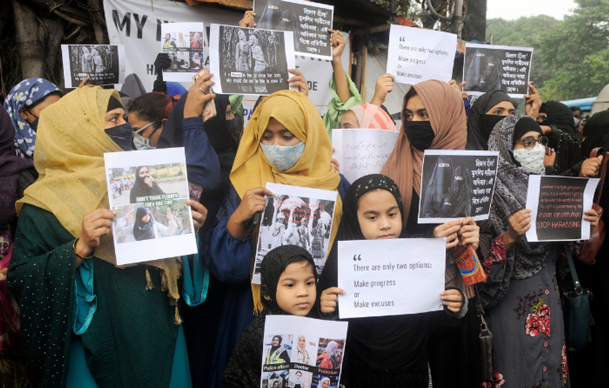 Protests in favour of hijab