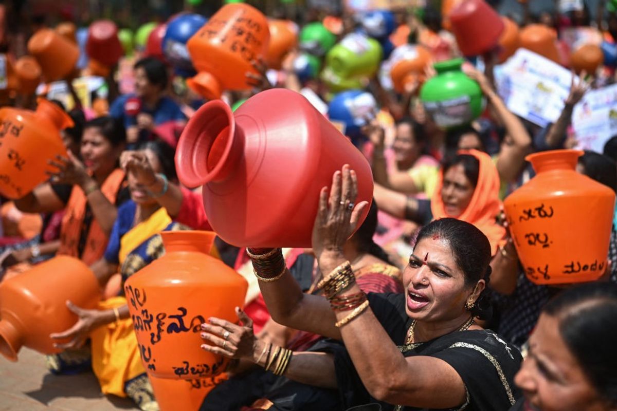 Protests in India over water crisis