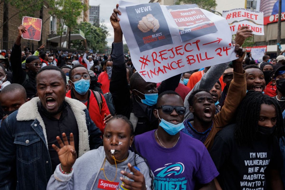 Protests in Kenya against taxes
