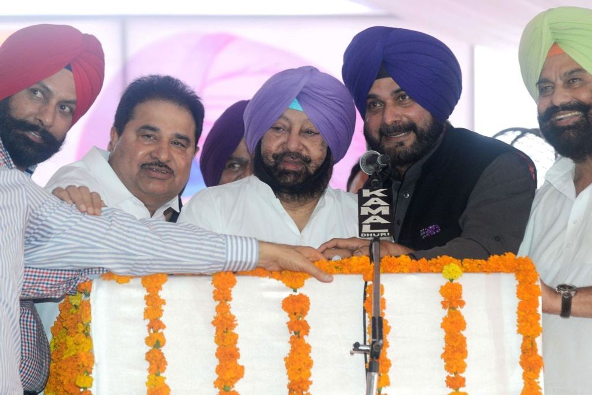 Sidhu takes over as Punjab Congress chief in presence of Amarinder Singh