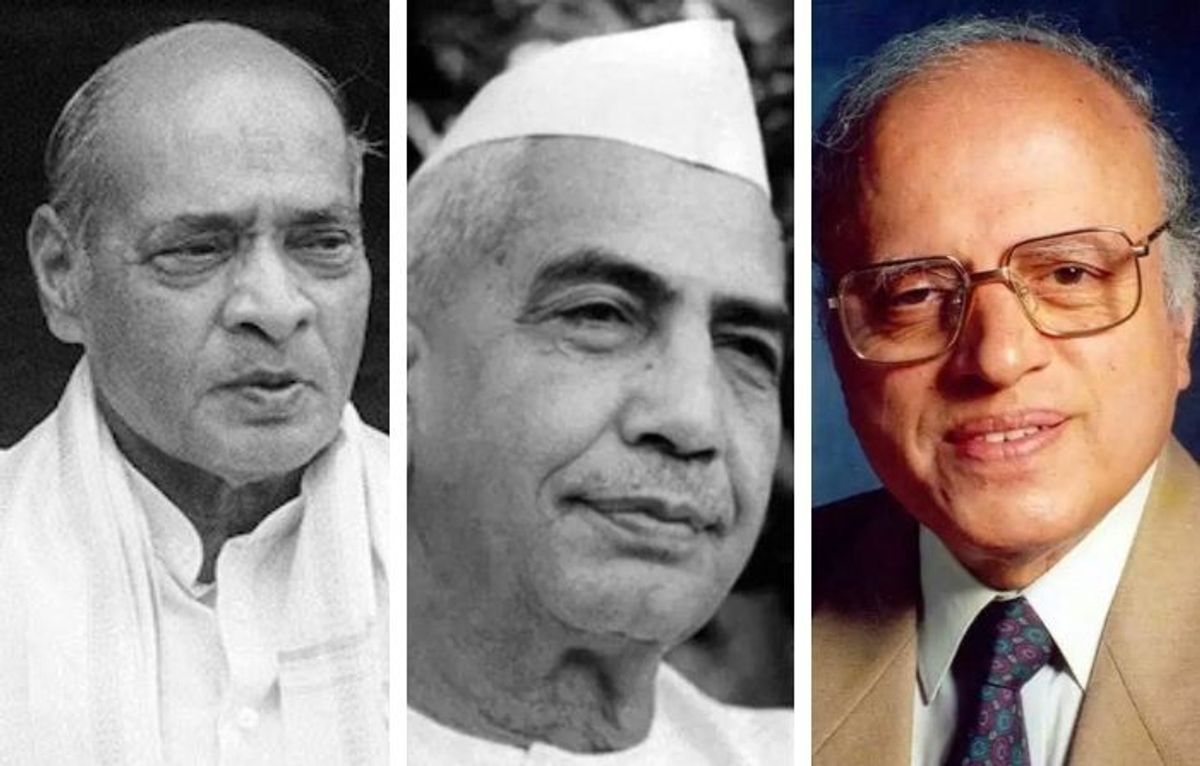 PV Narasimha Rao, Chaudhary Charan Singh and MS Swaminathan