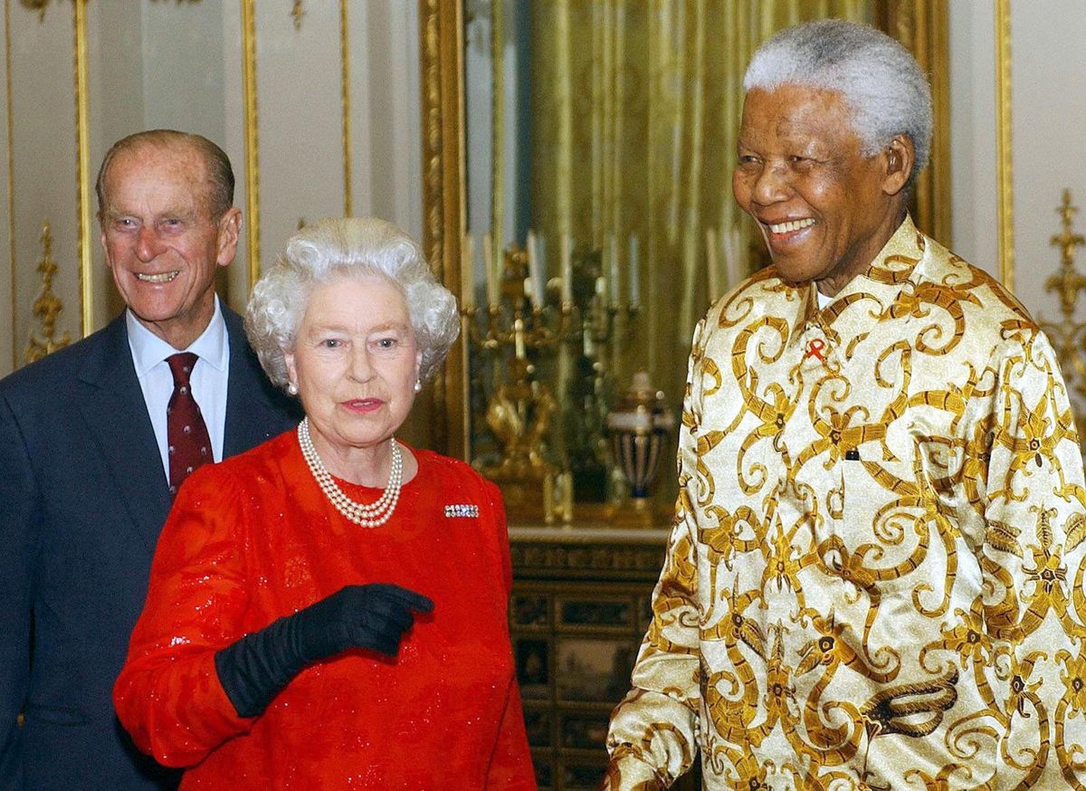 Queen Elizabeth II with Nelson Mandela
