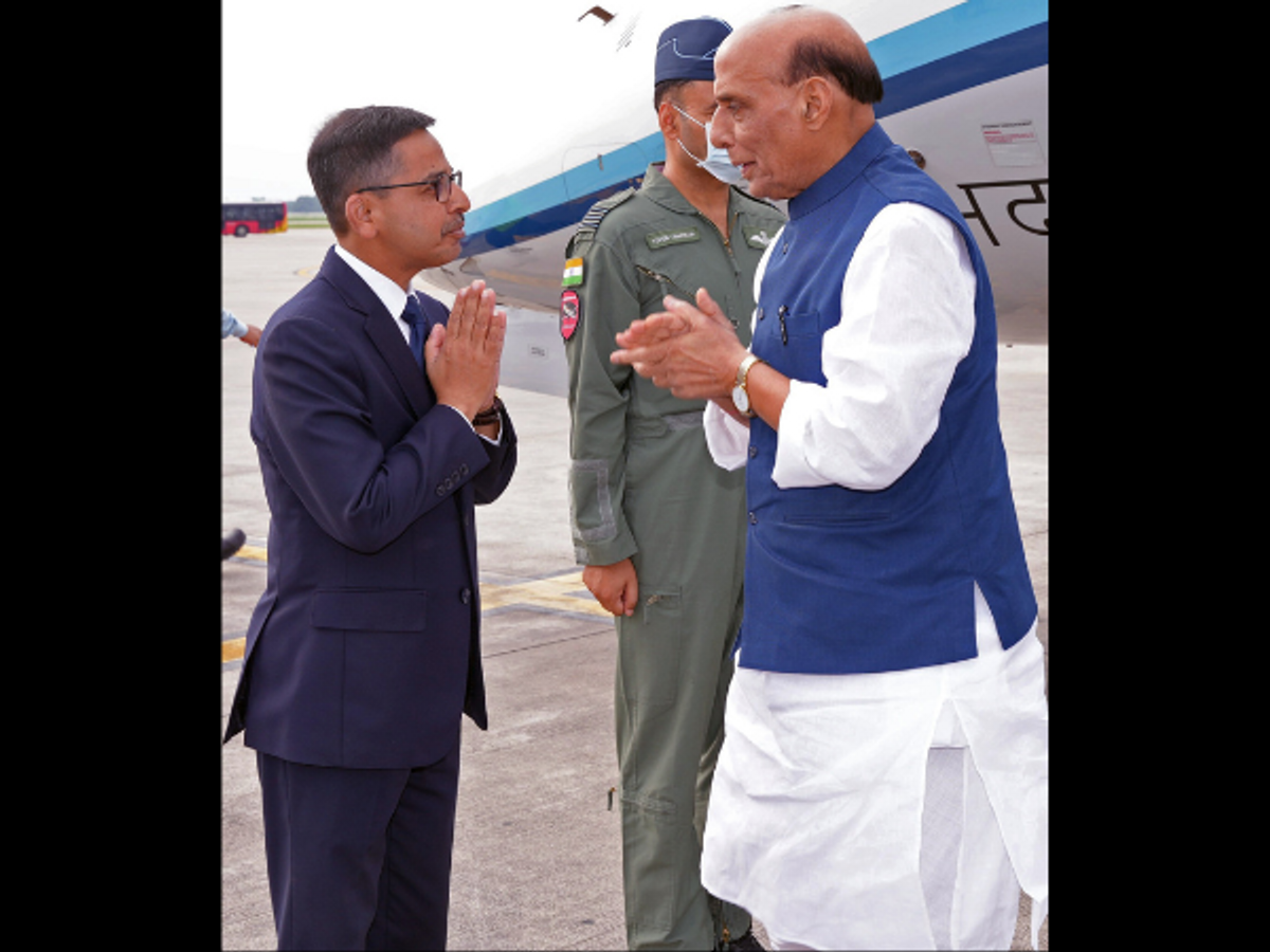 Rajnath Singh with Pranay Verma