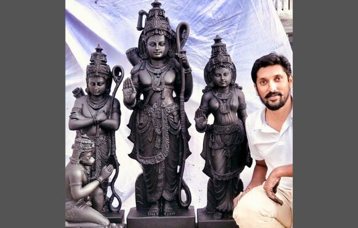 Ram Lalla idol and its sculptor Arun Yogiraj
