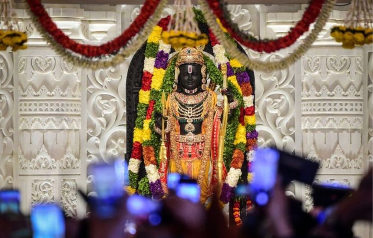 Ram Lalla idol in Ram temple in India's Ayodhya