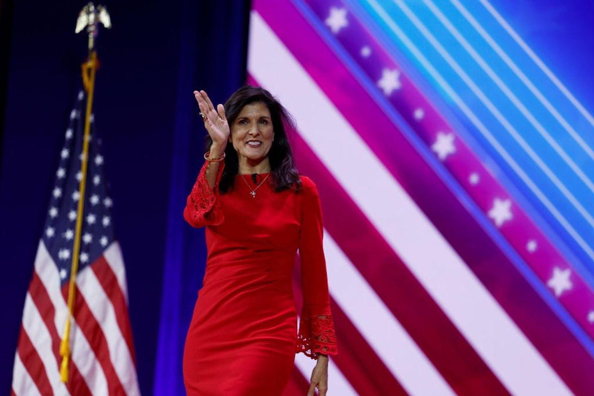Republican presidential candidate Nikki Haley