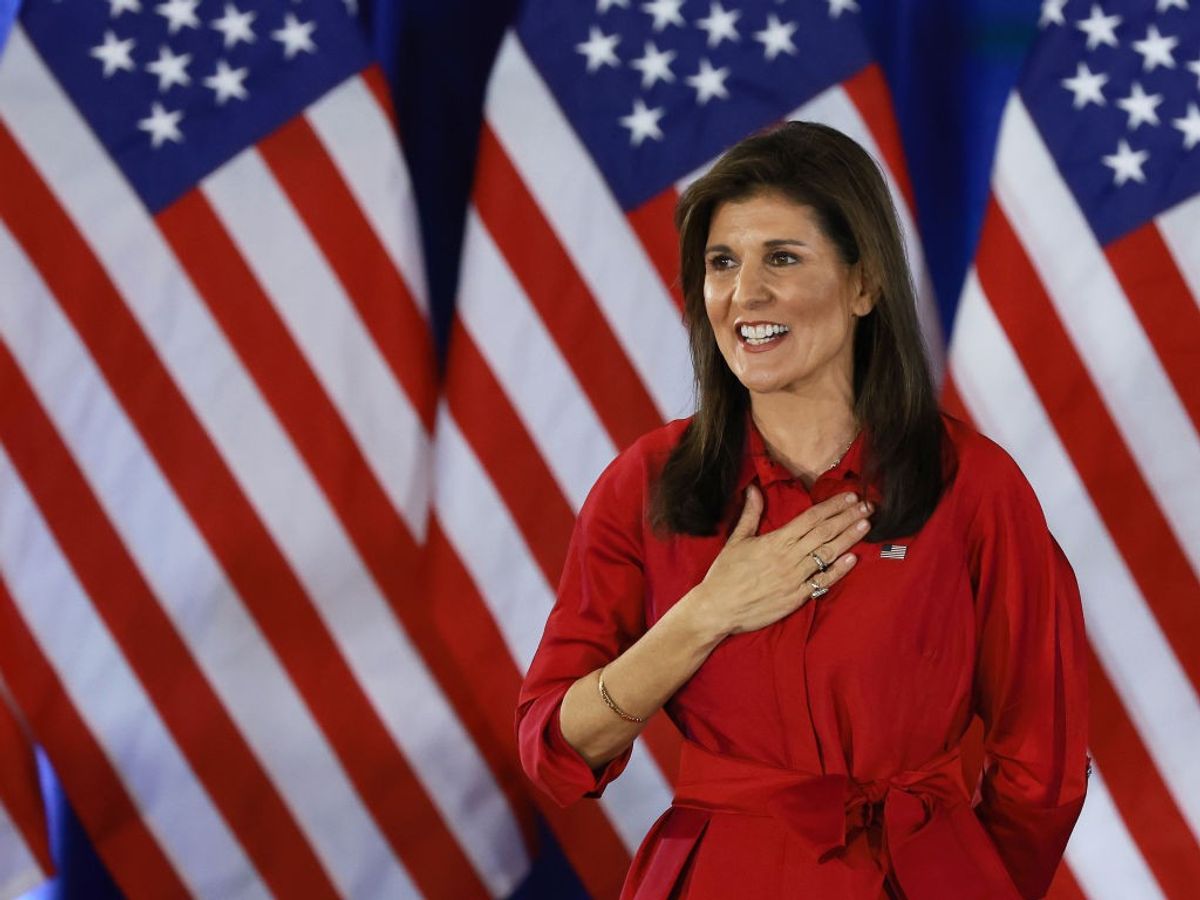Republican presidential candidate Nikki Haley