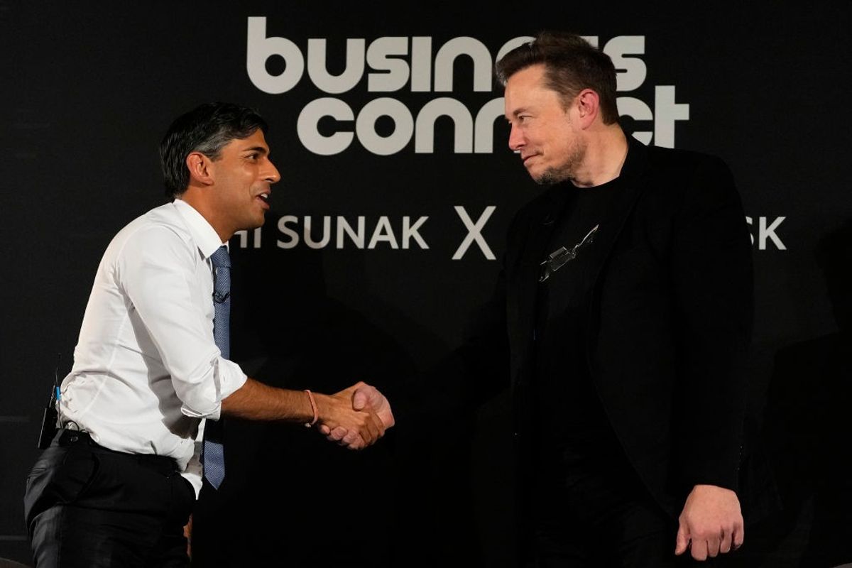 Rishi Sunak And Tech Giant Elon Musk Hold Live Chat During AI Safety Summit