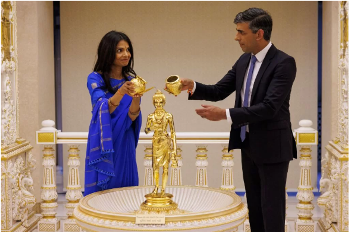 Sunak, Akshata seek blessings at Neasden Temple ahead of election
