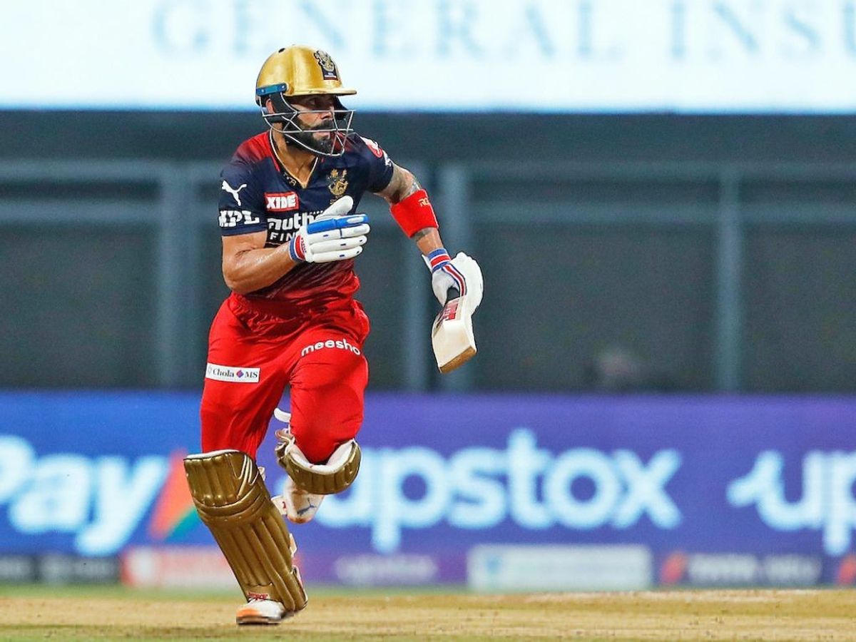 Royal Challengers Bangalore batter Virat Kohli takes a run during a match in IPL 2022