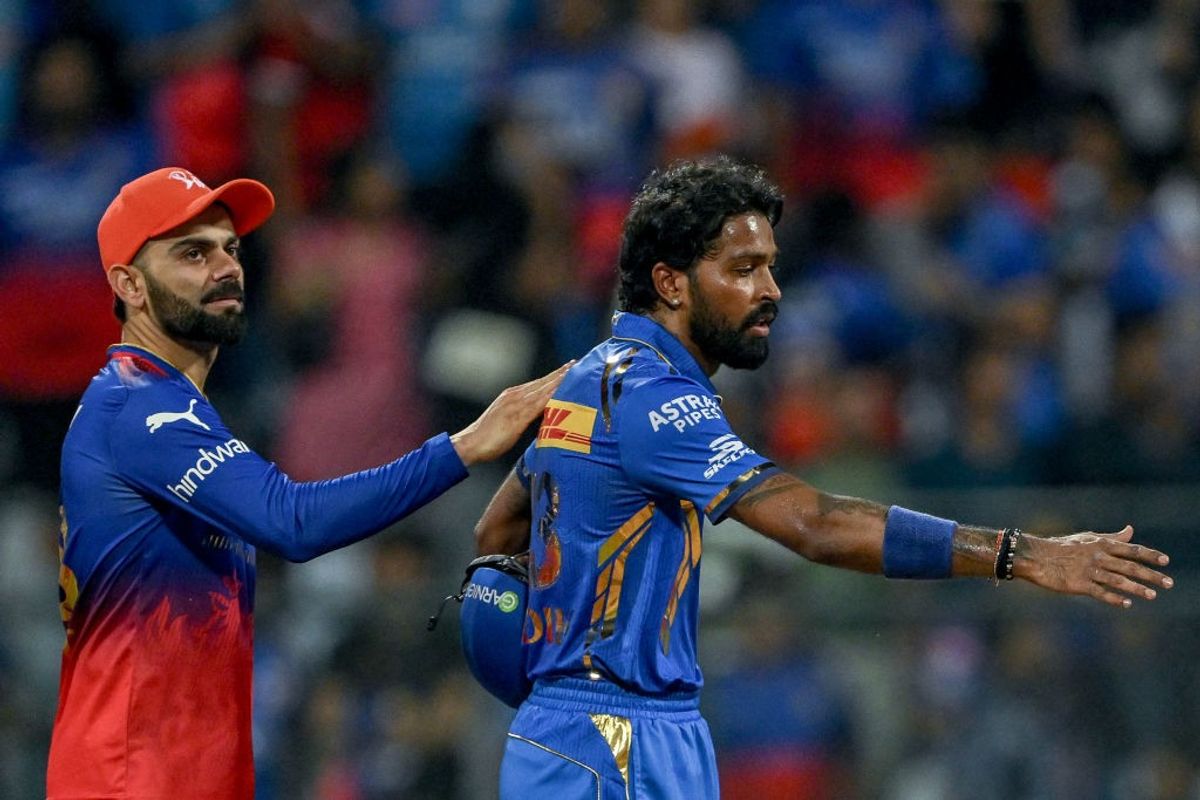 Royal Challengers Bengaluru's Virat Kohli and Mumbai Indians' Hardik Pandya