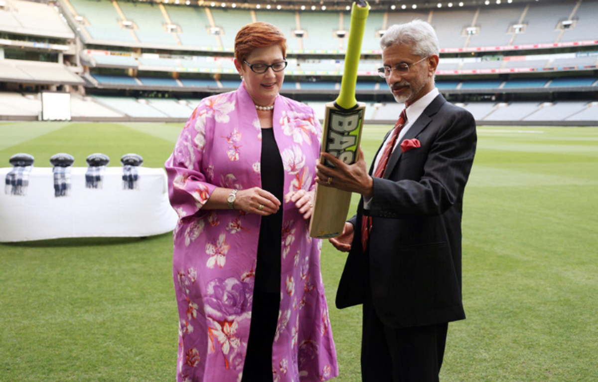 S Jaishankar gifts Virat Kohli signed bat to Marise Payne