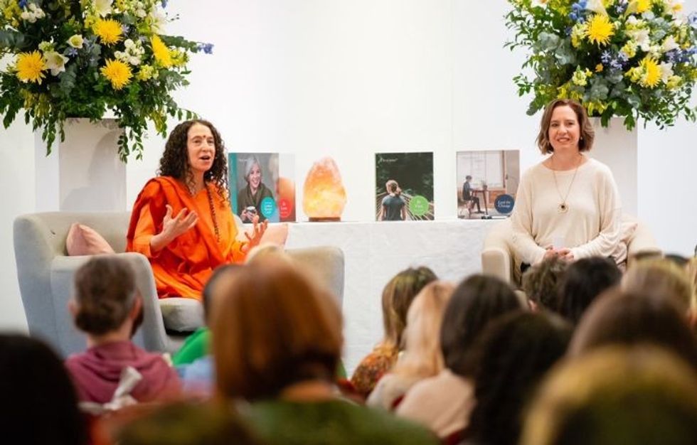 Sadhvi Bhagawati Saraswatiji at an event in London