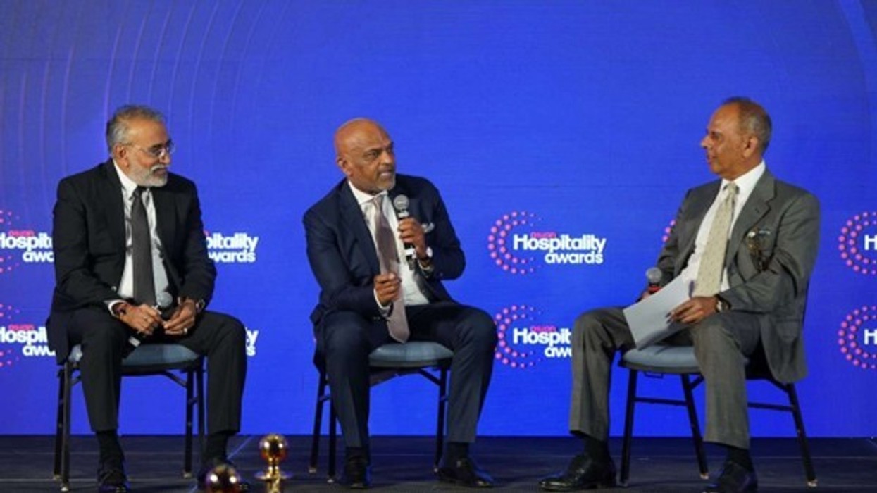 Sam Patel, DJ Rama, and Kalpesh R. Solanki at Asian Hospitality Awards in Atlanta 2026