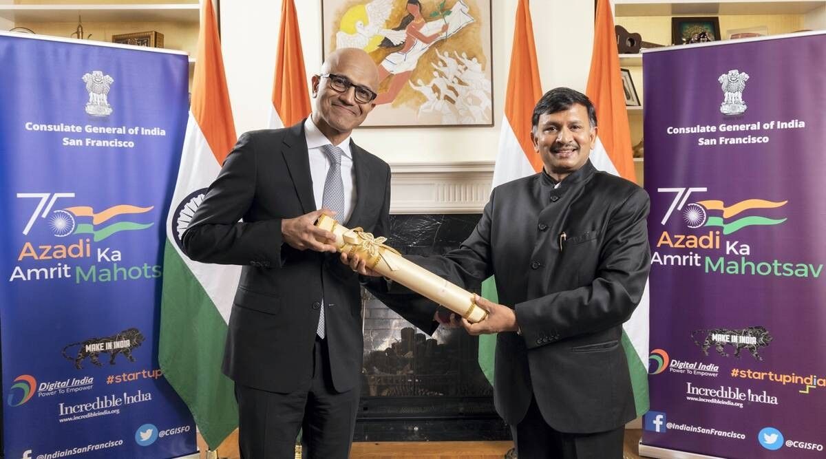 Satya Nadella receives the Padma Bhushan Award
