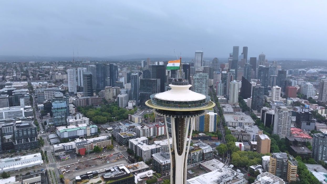 Seattle Space Needle Hoists Indian Flag on Independence Day