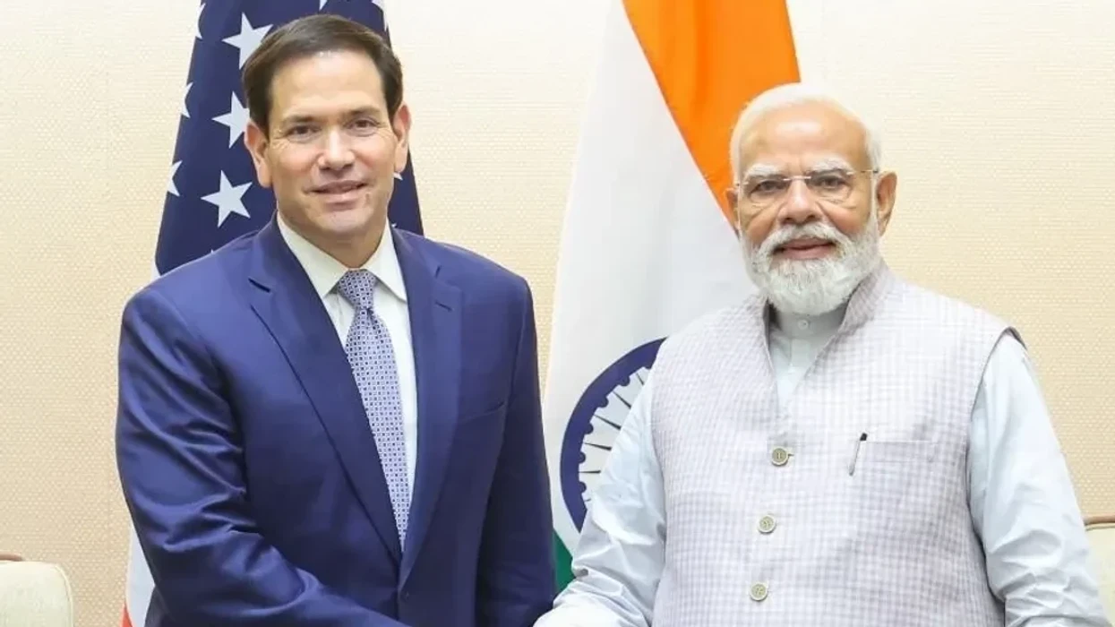 Secretary of state Marco Rubio with Indian prime minister Narendra Modi