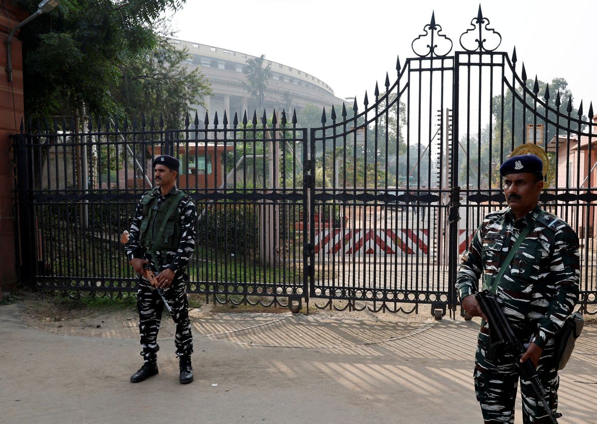 Four booked for terror over India parliament security breach
