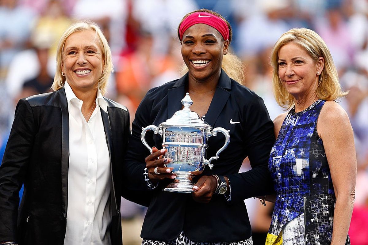 Serena Williams with Martina Navratilova and Chris Evert