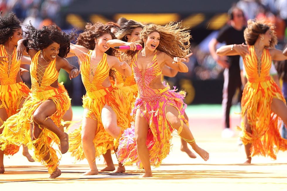 Shakira performs during the Topps Final Halftime Show the FIFA World Cup 2026 Final