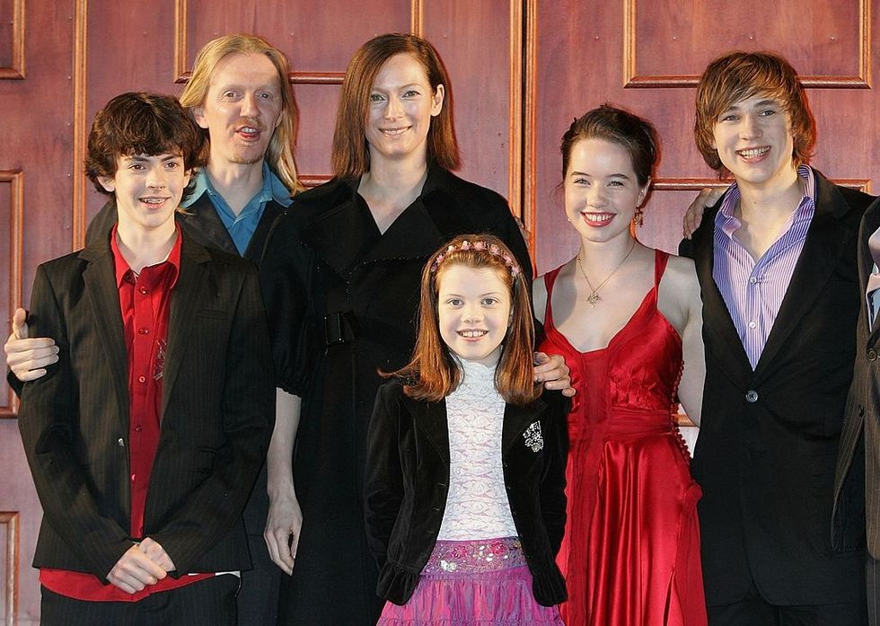 Skandar Keynes, director Andrew Adamson, Tilda Swinton, Georgie Henley, Anna Popplewell and William Moseley