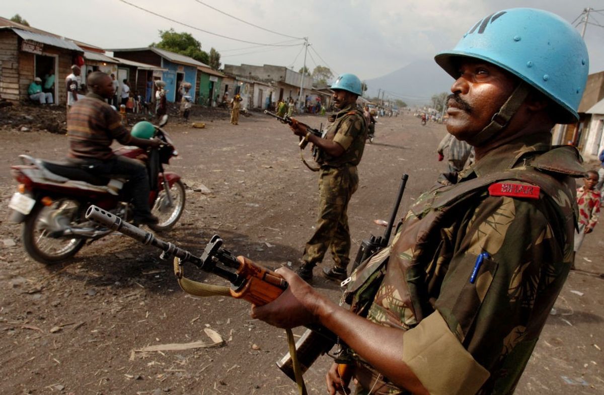 Soldiers on peacekeeping mission