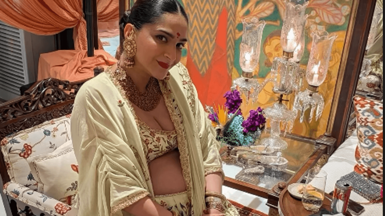 Sonam Kapoor’s baby shower style redefines modern Indian maternity fashion