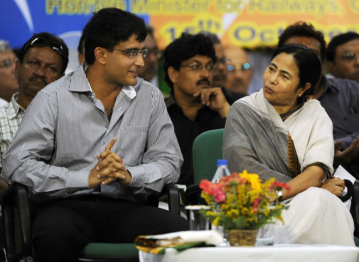 Sourav Ganguly and Mamata Banerjee