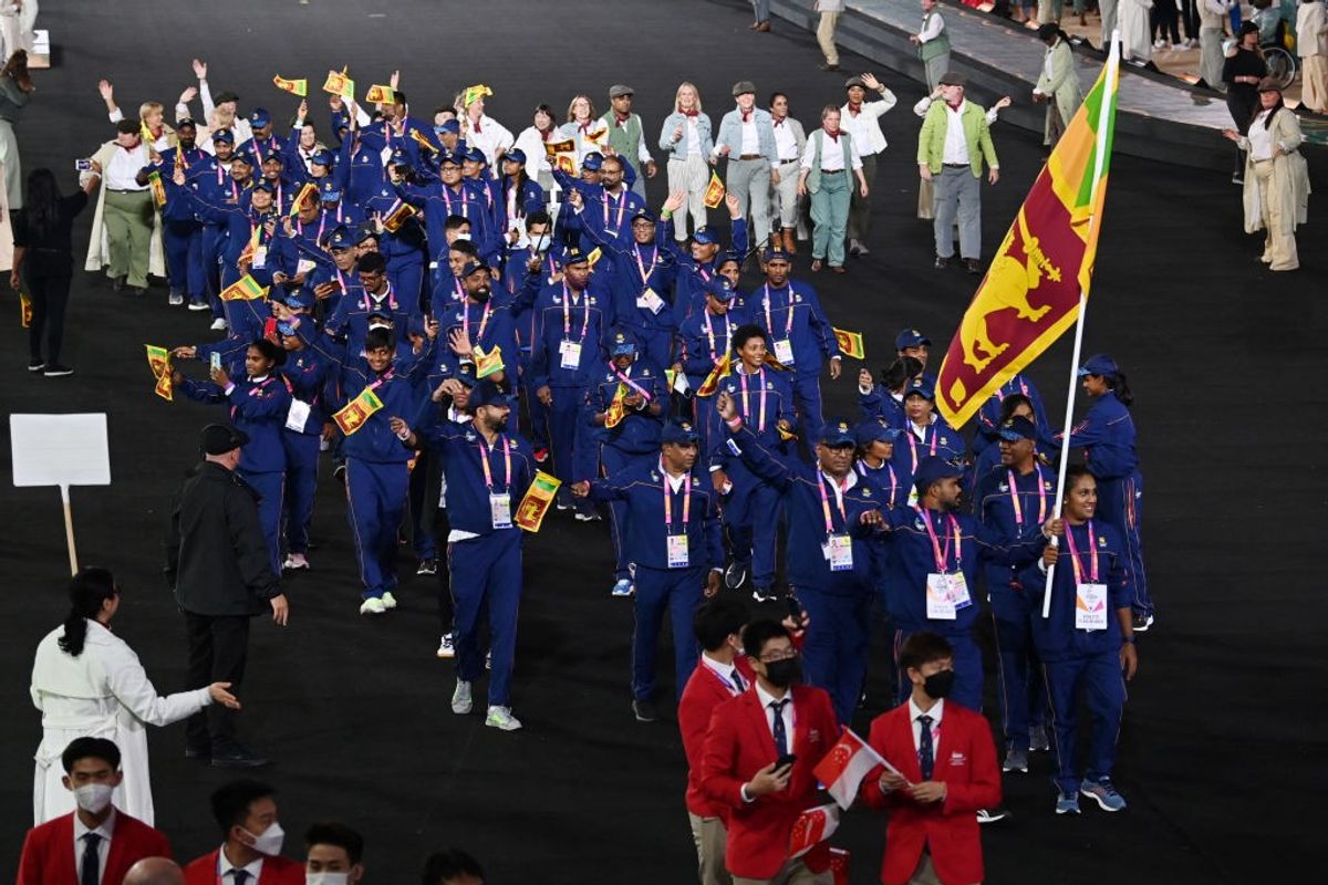 Sri Lanka contingent at Commonwealth Games 2022 opening ceremony