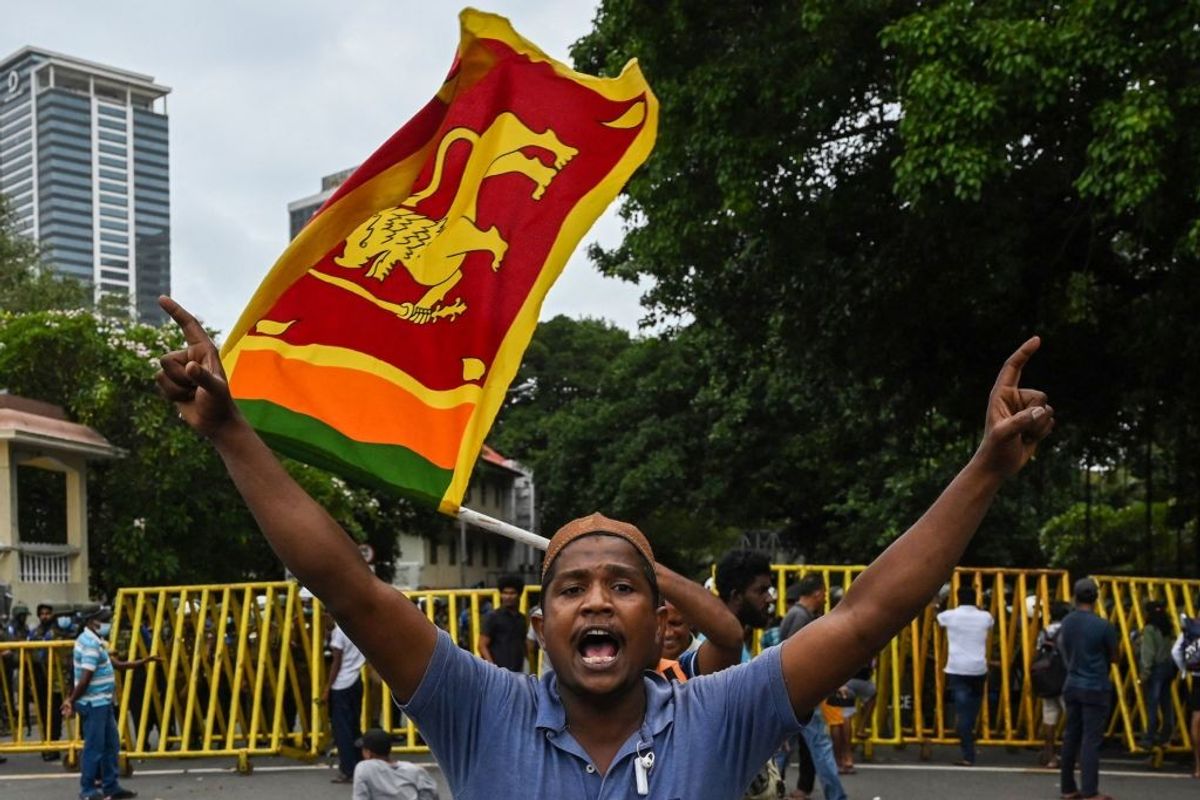 Sri Lanka protester
